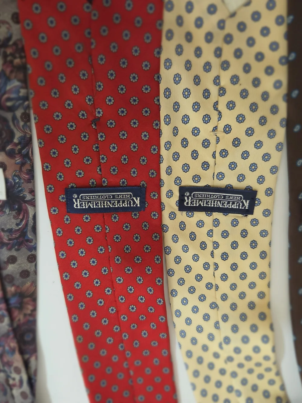 Lot of 4 Vtg Silk Ties Bill Blass, Windsor Hand Made, Kuppenheimer Italian Silk